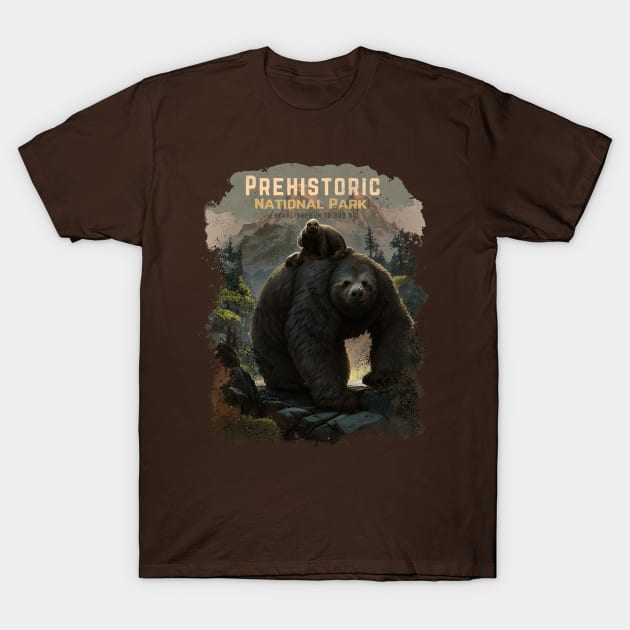 Prehistoric National Park - Giant Sloths T-Shirt by HideTheInsanity